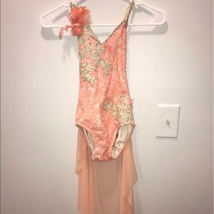 Stunning coral and gold one piece. Already stoned!